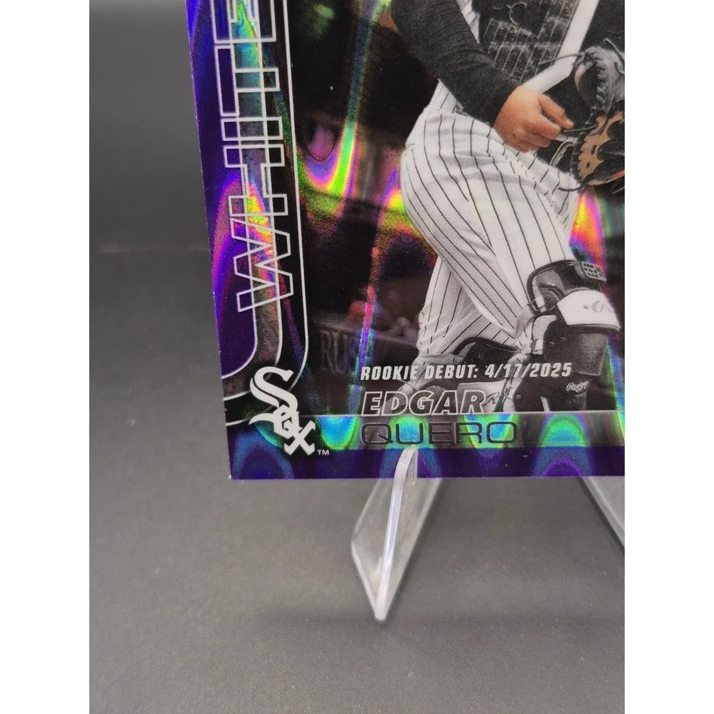 2025 Topps Chrome Edgar Quero #USC169 Rookie Debut Purple Raywave /250‎ (Rc) Sox